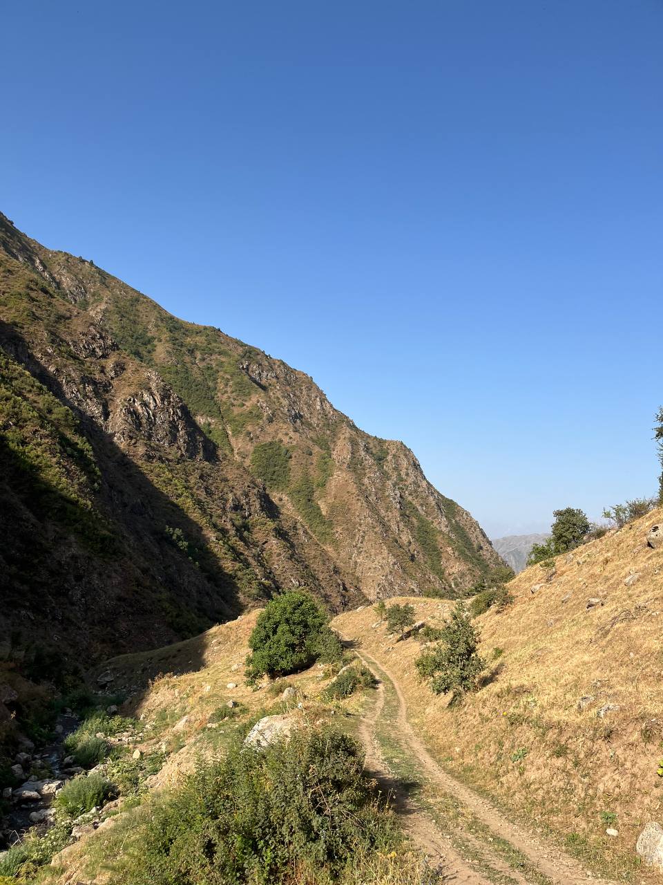 Traditional trail through the highland valley